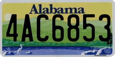 AL license plate 4AC6853