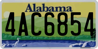 AL license plate 4AC6854