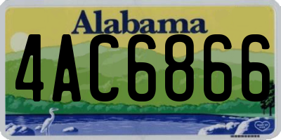 AL license plate 4AC6866