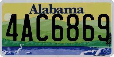 AL license plate 4AC6869