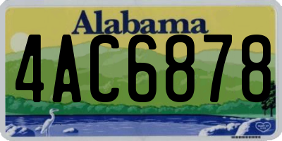 AL license plate 4AC6878