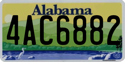 AL license plate 4AC6882