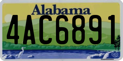 AL license plate 4AC6891