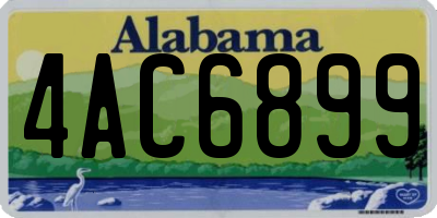 AL license plate 4AC6899
