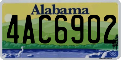 AL license plate 4AC6902