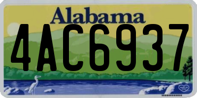 AL license plate 4AC6937