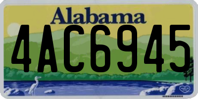 AL license plate 4AC6945