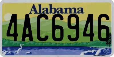 AL license plate 4AC6946