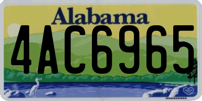 AL license plate 4AC6965