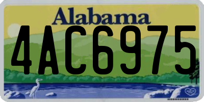 AL license plate 4AC6975