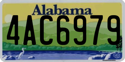 AL license plate 4AC6979