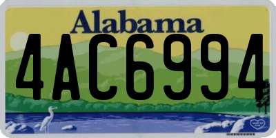 AL license plate 4AC6994