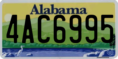 AL license plate 4AC6995
