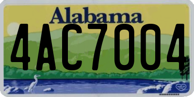 AL license plate 4AC7004