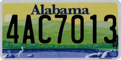 AL license plate 4AC7013