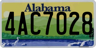 AL license plate 4AC7028