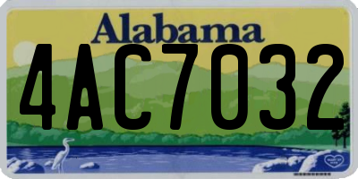 AL license plate 4AC7032