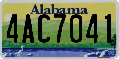 AL license plate 4AC7041