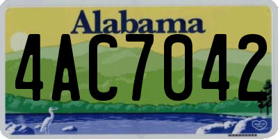 AL license plate 4AC7042