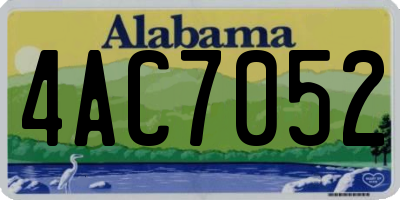 AL license plate 4AC7052