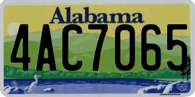 AL license plate 4AC7065