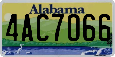 AL license plate 4AC7066
