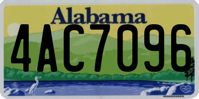 AL license plate 4AC7096