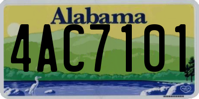 AL license plate 4AC7101