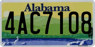 AL license plate 4AC7108