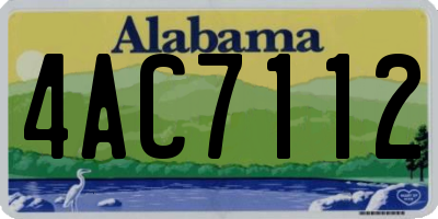 AL license plate 4AC7112