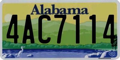 AL license plate 4AC7114