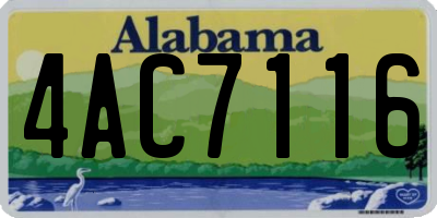 AL license plate 4AC7116