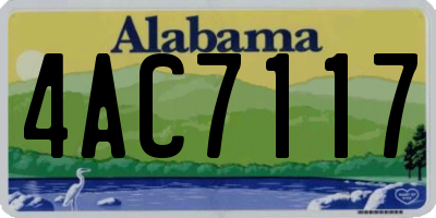 AL license plate 4AC7117