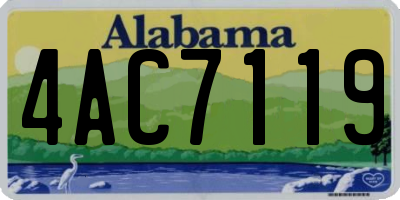 AL license plate 4AC7119
