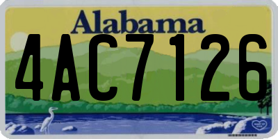 AL license plate 4AC7126