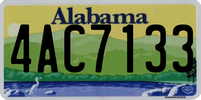 AL license plate 4AC7133