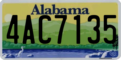 AL license plate 4AC7135