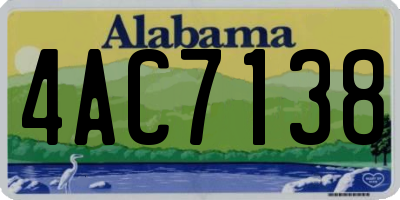 AL license plate 4AC7138