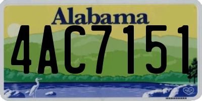 AL license plate 4AC7151