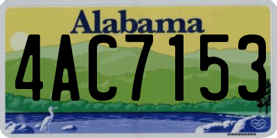 AL license plate 4AC7153