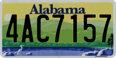 AL license plate 4AC7157