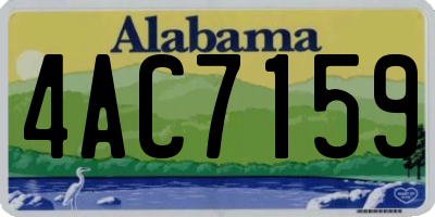 AL license plate 4AC7159