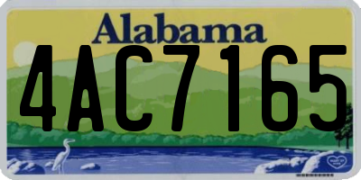 AL license plate 4AC7165