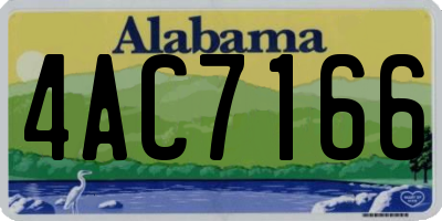 AL license plate 4AC7166