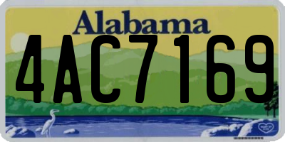 AL license plate 4AC7169