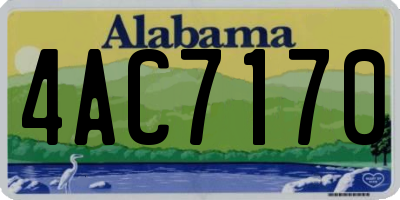 AL license plate 4AC7170