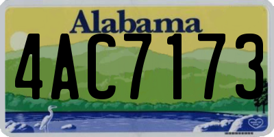 AL license plate 4AC7173