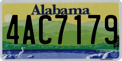 AL license plate 4AC7179
