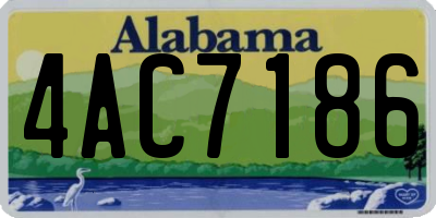 AL license plate 4AC7186