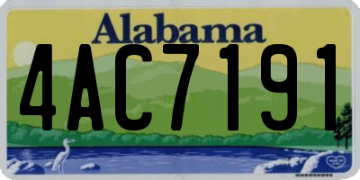 AL license plate 4AC7191